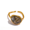 Vermeil ring labradoriet