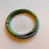 Tube vintage olijf groen zilver