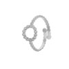 Cirkel Bolletjes Ring Zilver