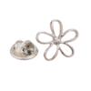 Pin Bloem - Zilverkleur
