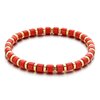 Emaille kralen armband - Goud Rood