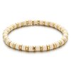 Emaille kralen armband - Goud Off-White