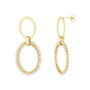 Oorsteker Ovaal Sparkle - Goud