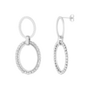 Oorsteker Ovaal Sparkle - Zilver