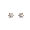 Oorknopje Rond Zirkonia 4 mm - Goud