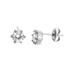 Oorknopje Rond Zirkonia 6 mm - Zilver