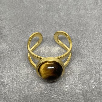 Annebel - Tiger Eye - Goud