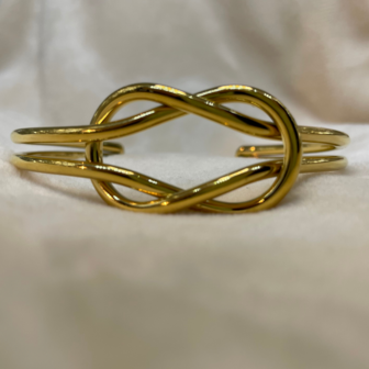 Knoop RVS goud