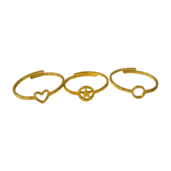 Open hart - Goud
