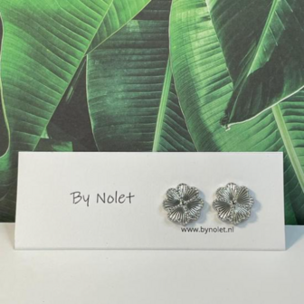 Stud Flower big - Zilver