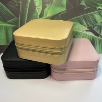 Travel Case vierkant - Poederroze