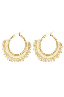 Creool Beads Wit- Goud