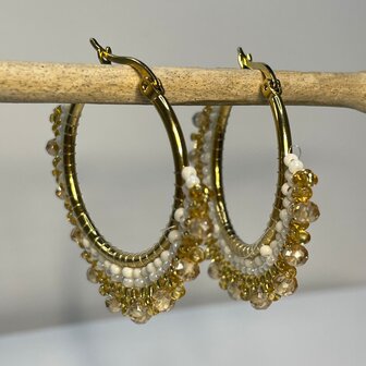 Creool Beads Wit- Goud