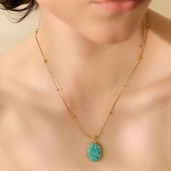 Bolletjes Ketting Amazoniet