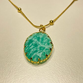Bolletjes Ketting Amazoniet