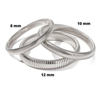Armband ribbel Small - Zilver