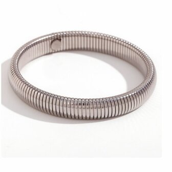 Armband ribbel Medium - Zilver