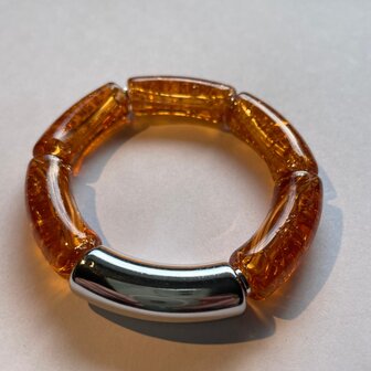 Big Tube Sparkle bruin Zilver