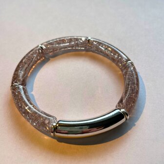 Tube sparkle zilver