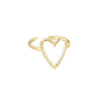 Ring Hart Bewerkt Goud