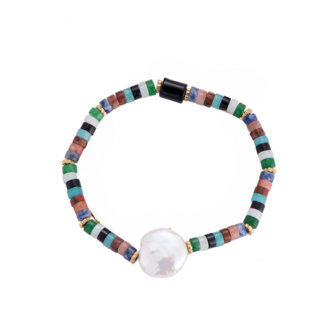 Natuurstenen armband - Goud