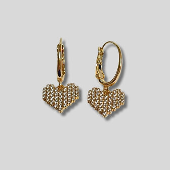 Bling Hart Ovaal- Goud