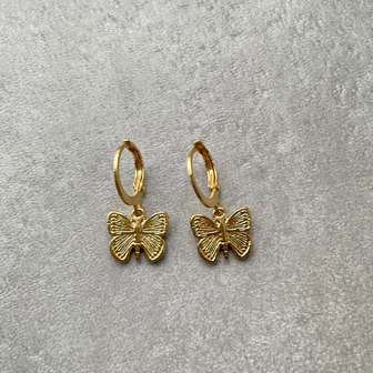 Oorring Vlinder - Goud
