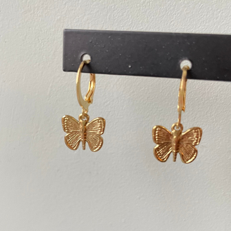 Oorring Vlinder - Goud
