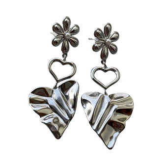 Statement Bloem Hartjes - Zilver