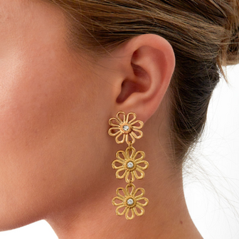 Flower Triple - Zilver