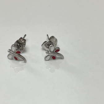 Libelle - Zilver - Wit/Rood