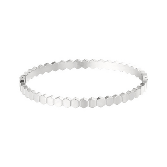 Hexagon Bangle - Zilver