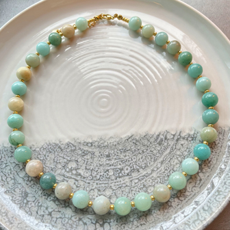 Kralenketting amazoniet Miyuki Goud