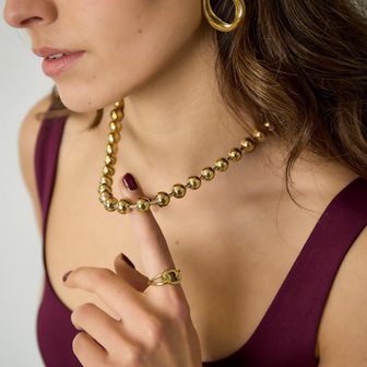 Chunky Ballchain Ketting - Goud