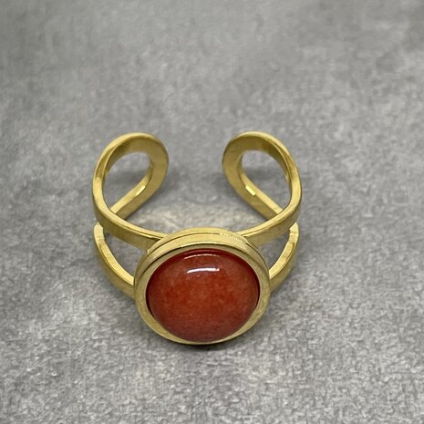 Annebel - Rode Agaat - Goud