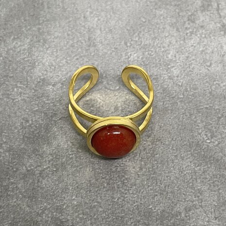 Annebel - Rode Agaat - Goud