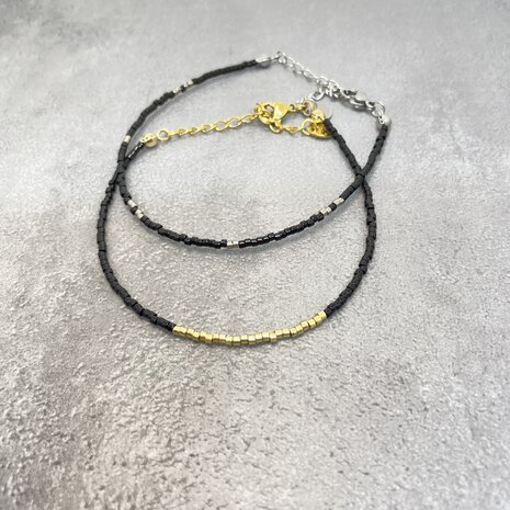 Miyuki zwart zilver