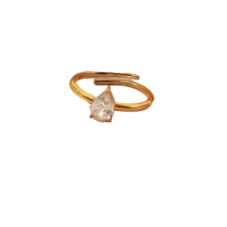 Femme ring verstelbaar rvs transparant