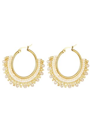 Creool Beads Wit- Goud