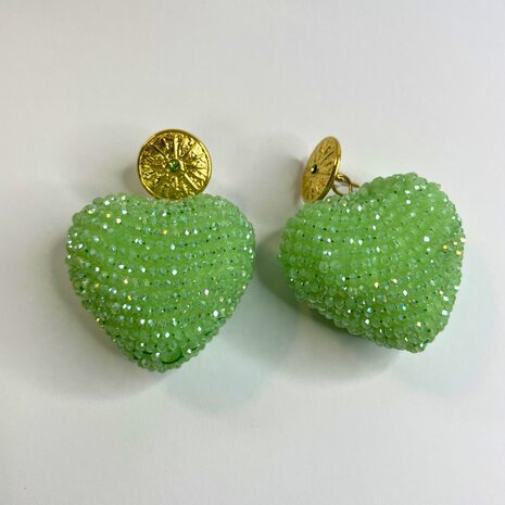 BOHO - Glassberry groen hart
