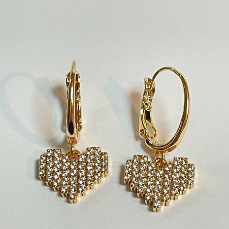 Bling Hart Ovaal- Goud