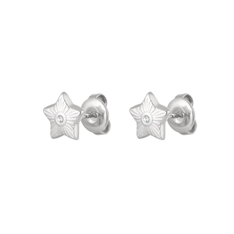  Stud Ster Zirkonia - Zilver