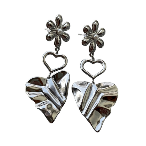 Statement Bloem Hartjes - Zilver