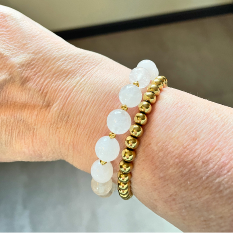 Kralenketting groene aventurijn Miyuki Zilver