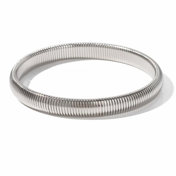 Armband ribbel Small - Zilver