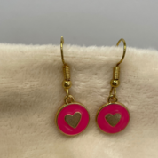 Heart - Earring in a bottle - roze