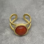 Annebel - Rode Agaat - Goud