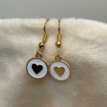 Heart - Earring in a bottle - wit