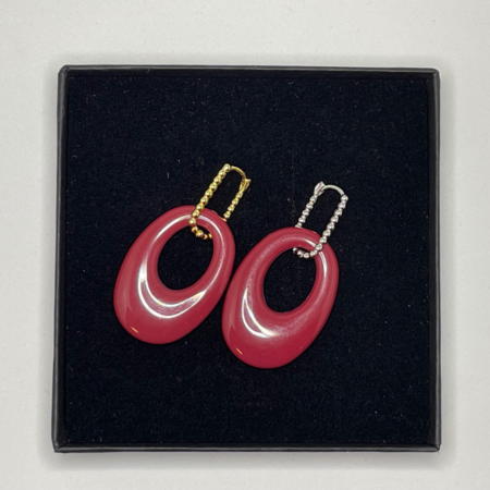 Maxima - Druppel burgundy (925 Echt zilver)