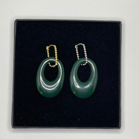 Maxima - Druppel donker groen (925 Echt zilver)